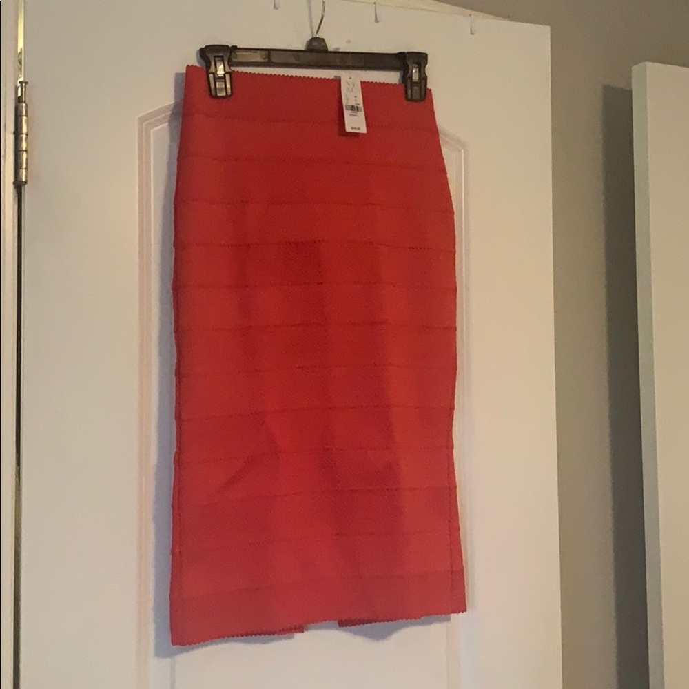 Hot Pink embroidered bandage skirt